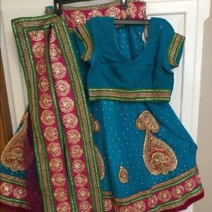 Women's Blue Lehenga Choli